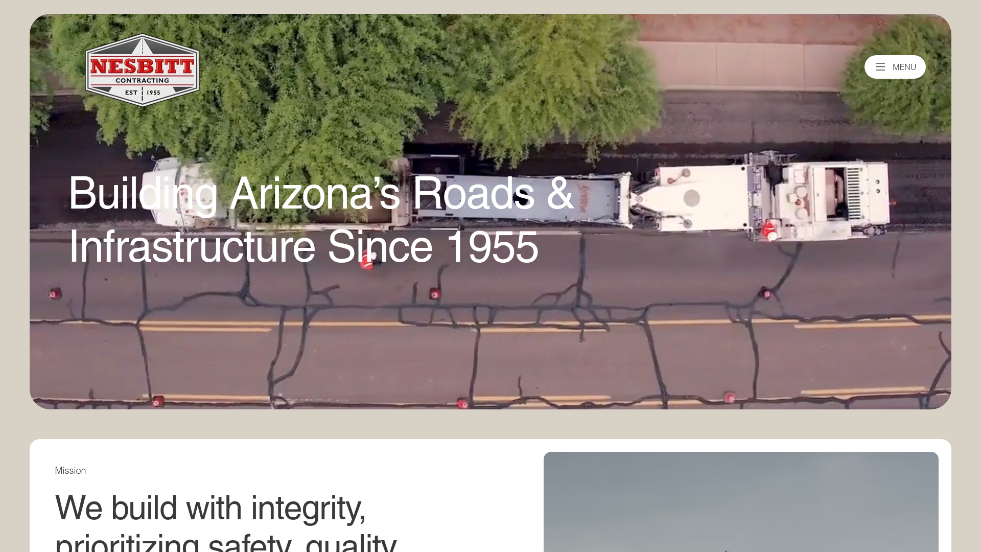 Nesbitt Contracting website preview